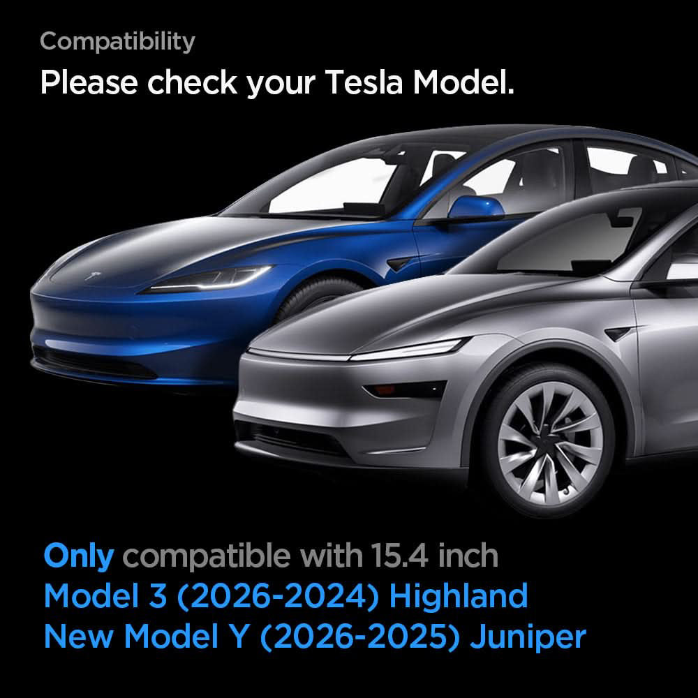 Zaščitna folija Spigen GlastR EZ FIT Anti-Glare FC za navigacijski zaslon Tesla Y (2026 / 2025) / 3 (2026 / 2025 / 2024), kaljeno steklo AGL07152