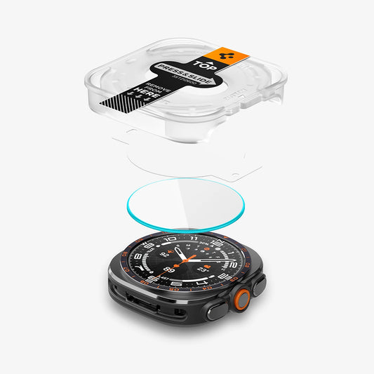 Zaščitna folija Spigen GlastR EZ FIT za Samsung Galaxy Watch Ultra2, kaljeno steklo, komplet 2 kosa AGL11758
