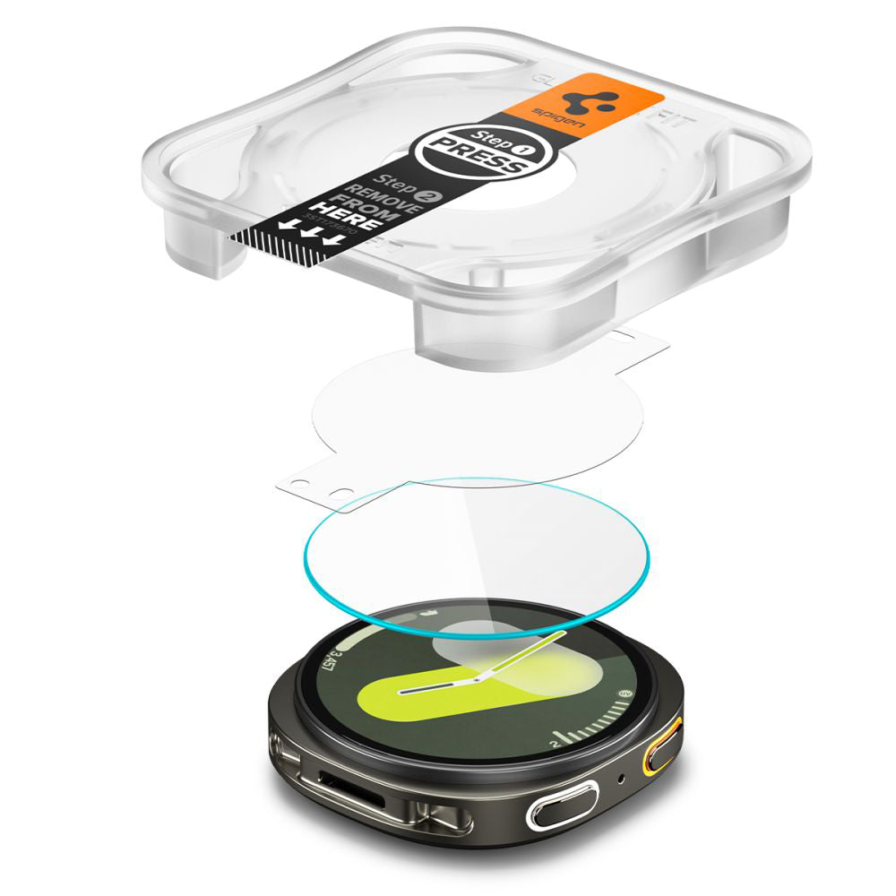 Zaščitna folija Spigen GlastR EZ FIT za Samsung Galaxy Watch8 40mm, Set 2 kosa, Kaljeno steklo AGL09876
