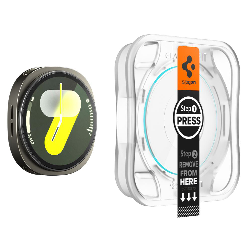 Zaščitna folija Spigen GlastR EZ FIT za Samsung Galaxy Watch8 40mm, Set 2 kosa, Kaljeno steklo AGL09876