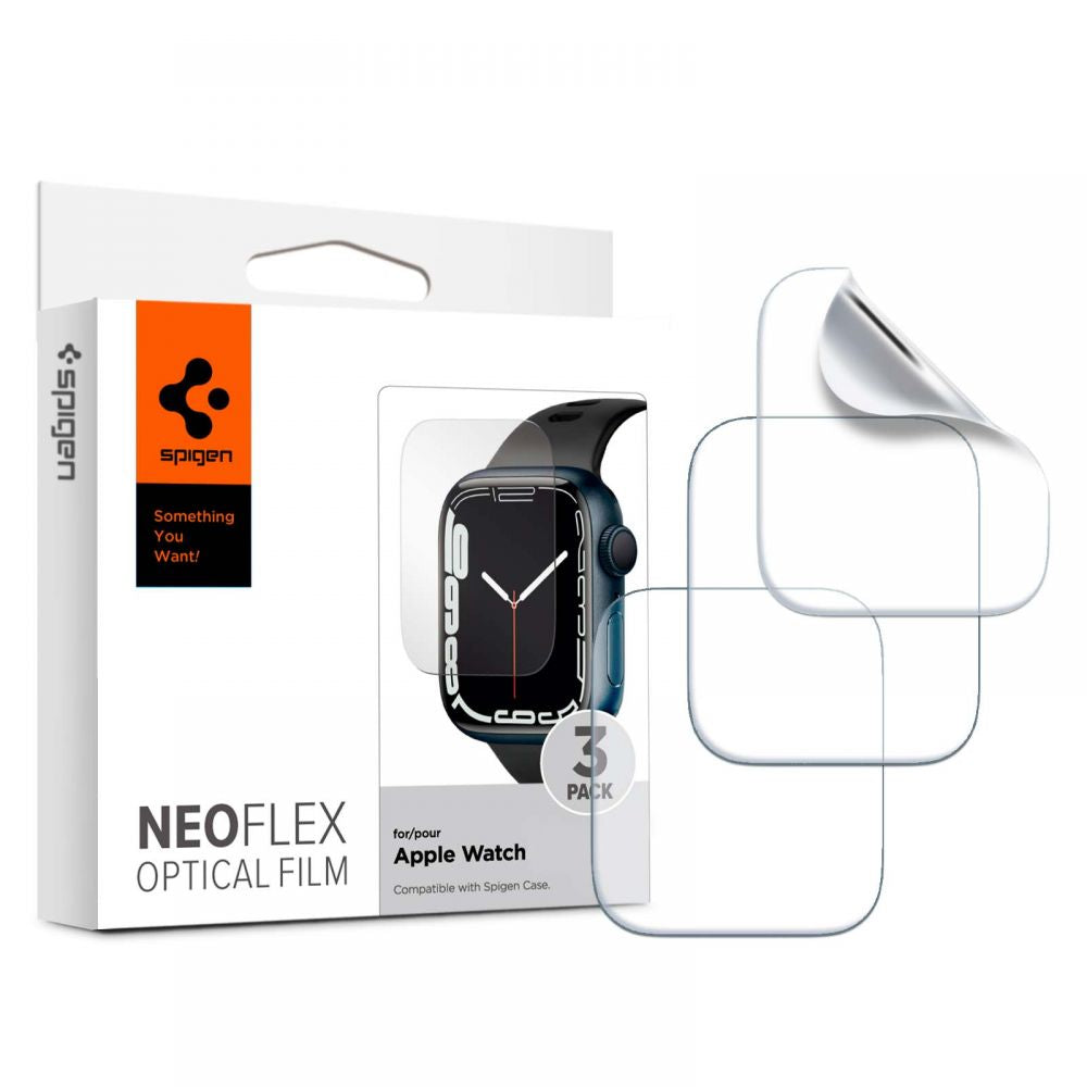 Zaščitna folija Spigen Neo Flex za Apple Watch 45mm / 44mm / 42mm Series, Set 3 kosi, Plastika AFL04049