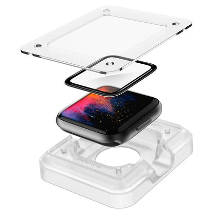 Zaščitna folija Spigen ProFlex EZ FIT za Apple Watch 44mm Series, Set 2 kosa, Fleksibilno steklo, Črna