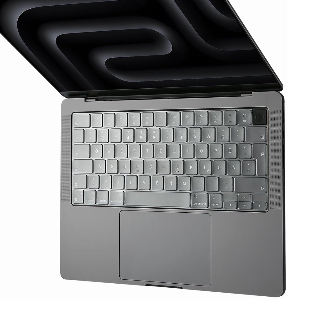 Techsuit PureTypeX Keyboard Protection Case for Apple MacBook Pro 14 / Air 13 / Air 15 Series, Transparent