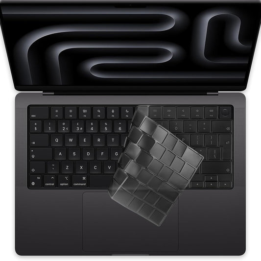 Zaščitni ovitek za tipkovnico Techsuit PureTypeX za Apple MacBook Pro 14 (2021 - 2024) / Air 13 (2022 - 2025) / Air 15 (2022 - 2025), Prozoren