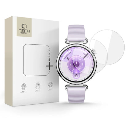 Zaščitna folija Tech-Protect Fit+ za Huawei Watch GT 6 41mm, Set 2 kosa, Kaljeno steklo
