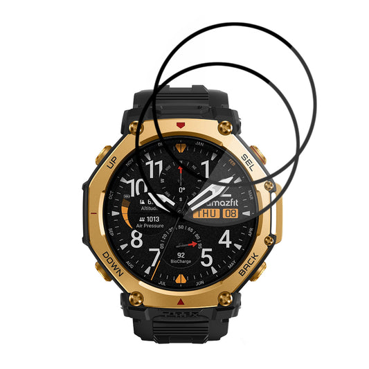 Zaščitna folija Techsuit Nano Flex za Amazfit T-Rex 3 Pro 48mm, Set 2 kosa, Plastika, Črna
