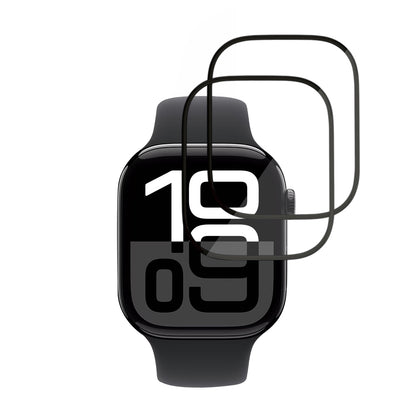 Techsuit Nano Flex Protection Film for Apple Watch Series 10 / 11 46mm, Set of 2 pieces, Plastic, Black