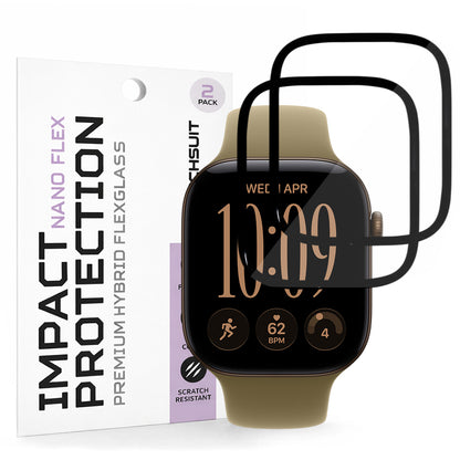 Techsuit Nano Flex zaščitna folija za Apple Watch Series 12 42 mm, plastika, komplet 2 kosov, črna
