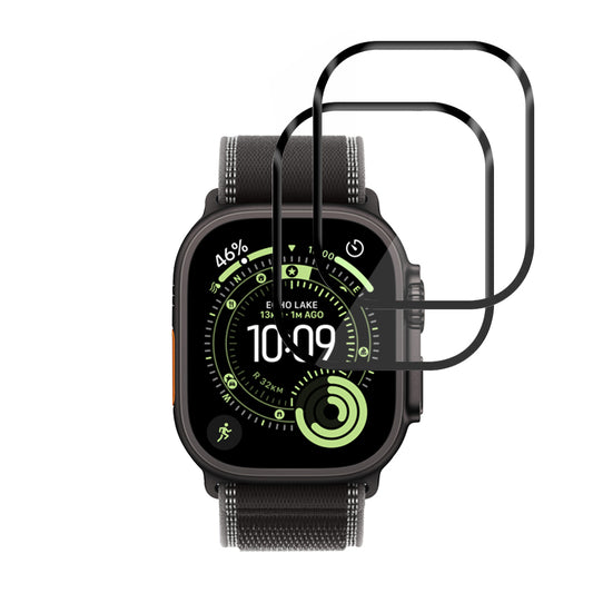 Zaščitna folija Techsuit Nano Flex za Apple Watch Ultra Series, Set 2 kosa, Plastika, Črna