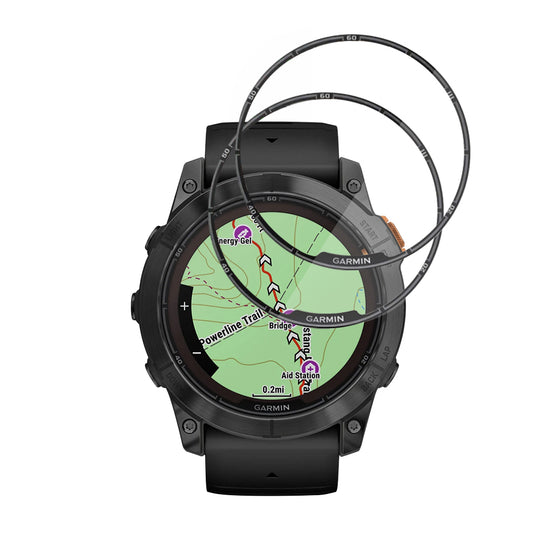 Zaščitna folija Techsuit Nano Flex za Garmin Fenix 7X Pro Solar, Set 2 kosa, Plastika, Črna