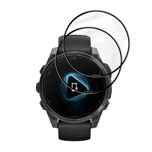 Zaščitna folija Techsuit Nano Flex za Garmin Fenix 8 Pro 47mm / 8 47mm, Set 2 kosa, Plastika, Črna