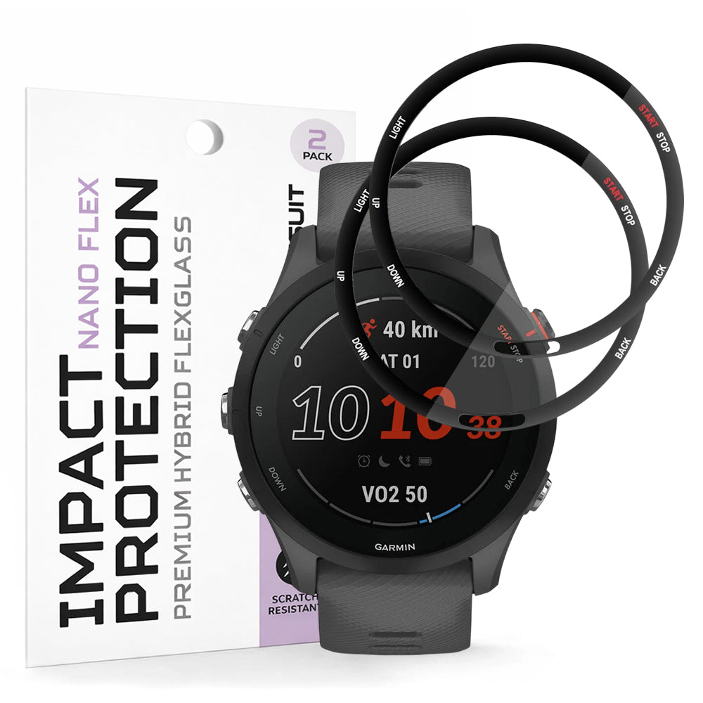 Zaščitna folija Techsuit Nano Flex za Garmin Forerunner 255 Music / 255, Set 2 kosa, Plastika, Črna