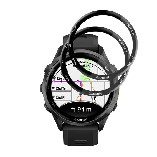Zaščitna folija Techsuit Nano Flex za Garmin Forerunner 570 47mm / 970, Set 2 kosa, Plastika, Črna