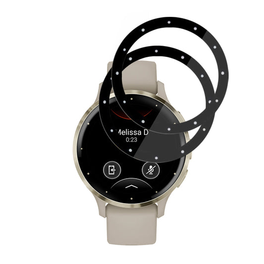 Zaščitna folija Techsuit Nano Flex za Garmin Venu 3S, Set 2 kosa, Plastika, Črna