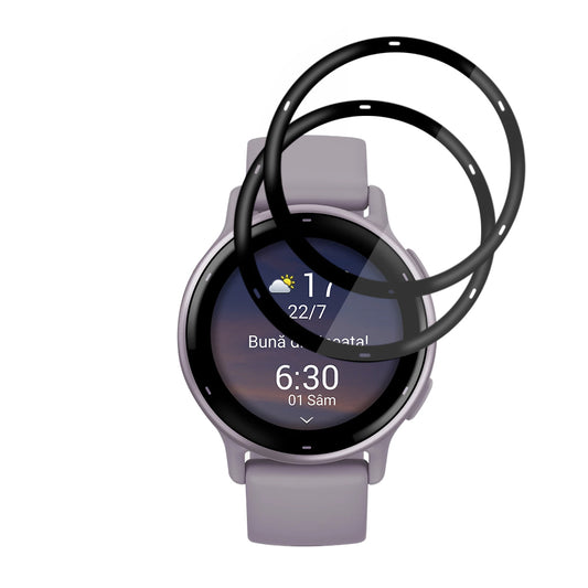 Zaščitna folija Techsuit Nano Flex za Garmin Vivoactive 5, Set 2 kosa, Plastika, Črna