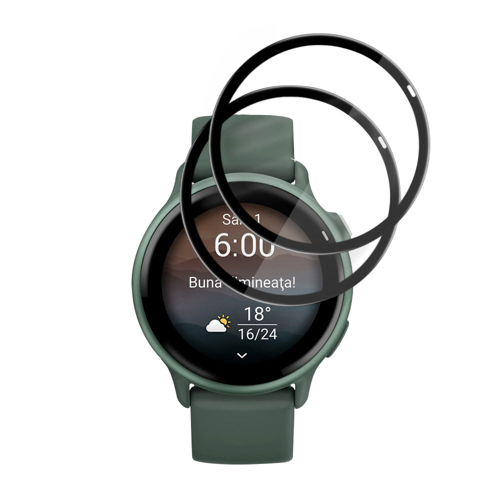 Zaščitna folija Techsuit Nano Flex za Garmin vivoactive 6, Set 2 kosa, Plastika, Črna