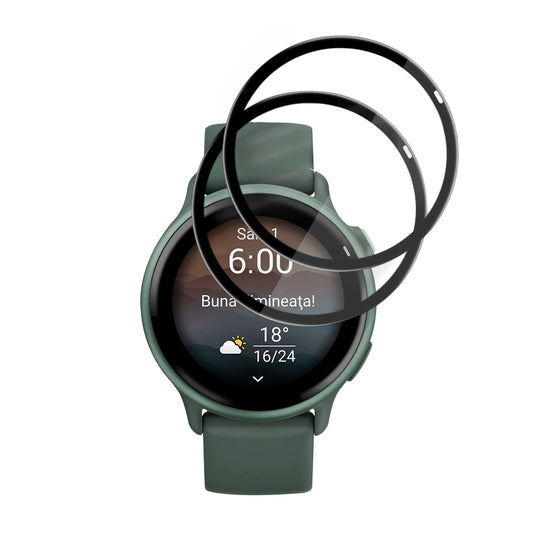 Zaščitna folija Techsuit Nano Flex za Garmin vivoactive 6, Set 2 kosa, Plastika, Črna
