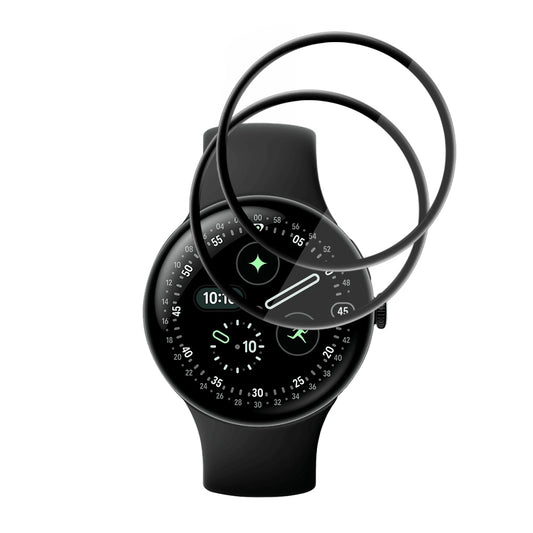 Zaščitna folija Techsuit Nano Flex za Google Pixel Watch 4 45mm, Set 2 kosa, Plastika, Črna