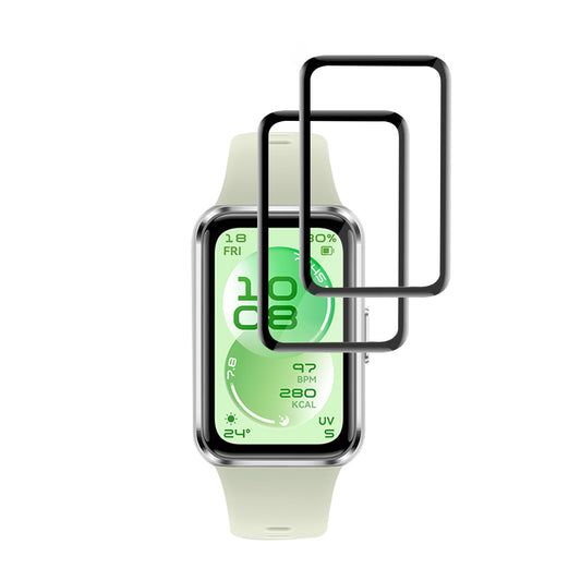 Zaščitna folija Techsuit Nano Flex za Huawei Band 11, Set 2 kosa, Plastika, Črna