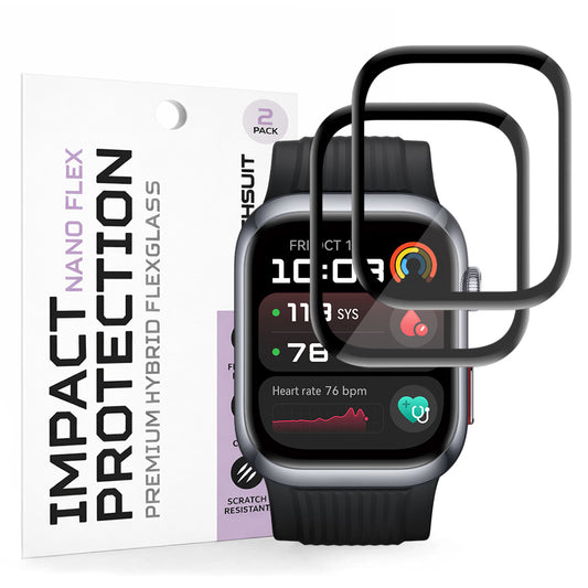 Zaščitna folija Techsuit Nano Flex za Huawei Watch D2, Set 2 kosa, Plastika, Črna