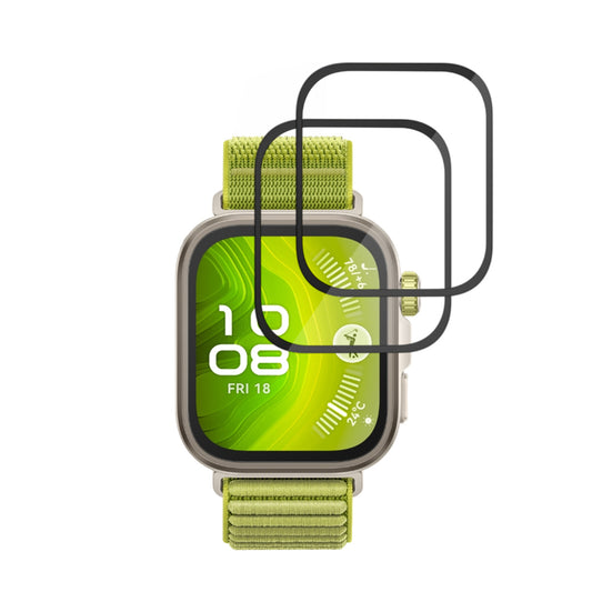 Zaščitna folija Techsuit Nano Flex za Huawei Watch Fit 4 Pro, Set 2 kosa, Plastika, Črna