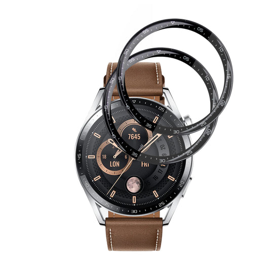 Zaščitna folija Techsuit Nano Flex za Huawei Watch GT 3 46mm, Set 2 kosa, Plastika, Črna
