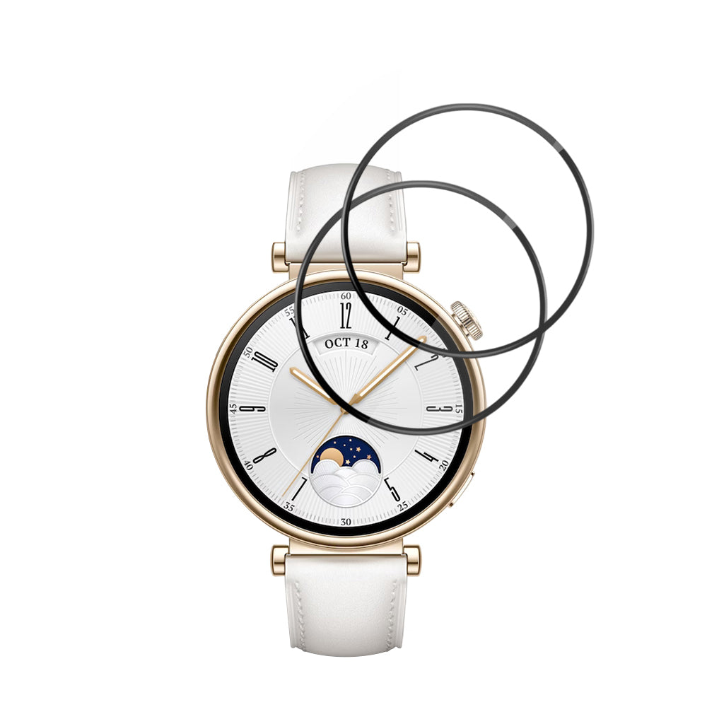 Zaščitna folija Techsuit Nano Flex za Huawei Watch GT 4 41mm, Set 2 kosa, Plastika, Črna