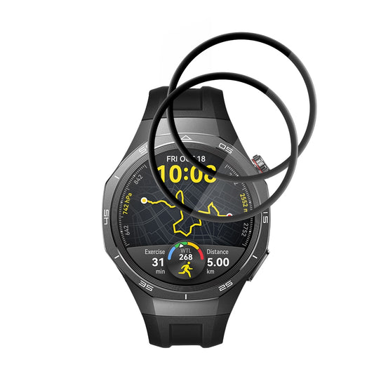 Zaščitna folija Techsuit Nano Flex za Huawei Watch GT 5 Pro 46mm, Set 2 kosa, Plastika, Črna