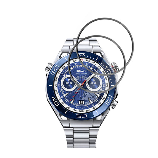 Zaščitna folija Techsuit Nano Flex za Huawei Watch Ultimate 2 / Ultimate, Set 2 kosa, Plastika, Črna