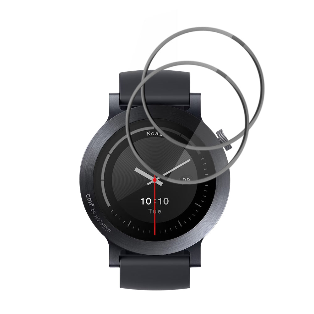 Zaščitna folija Techsuit Nano Flex za Nothing CMF Watch 3 Pro, Set 2 kosa, Plastika, Črna
