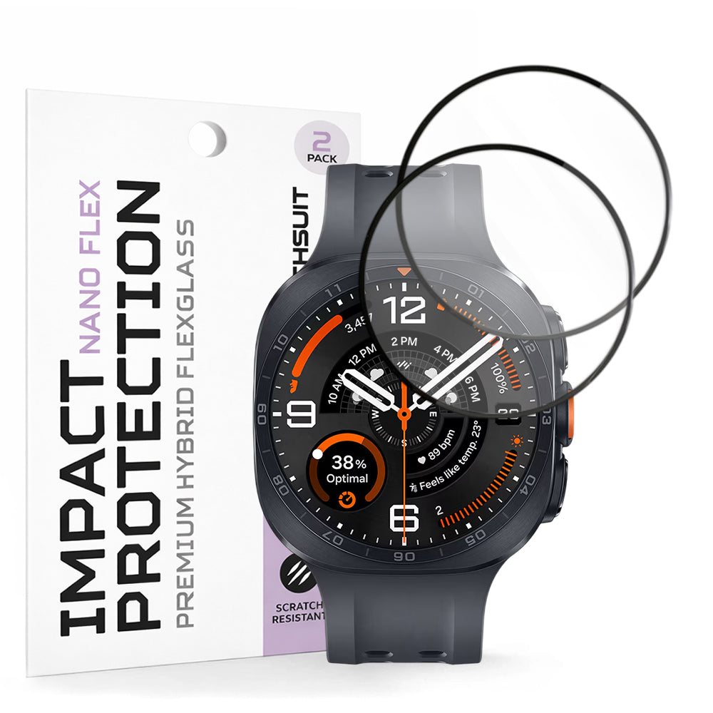 Zaščitna folija Techsuit Nano Flex za Samsung Galaxy Watch Ultra2, plastika, komplet 2 kosa, črna