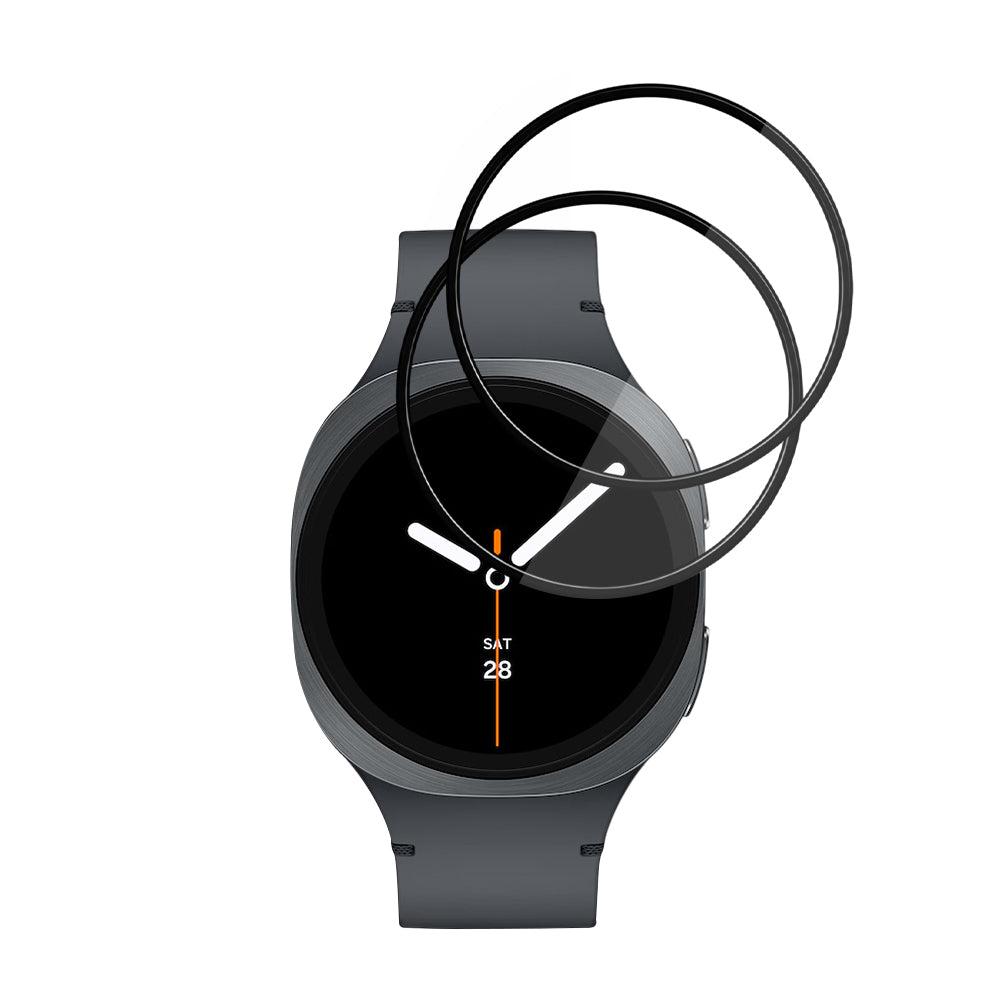Zaščitna folija Techsuit Nano Flex za Samsung Galaxy Watch8 40mm, Set 2 kosa, Plastika, Črna