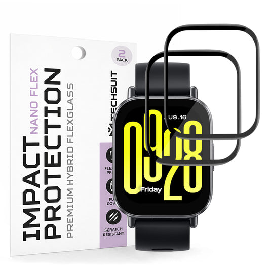 Zaščitna folija Techsuit Nano Flex za Xiaomi Redmi Watch 5 Active, Set 2 kosa, Plastika, Črna