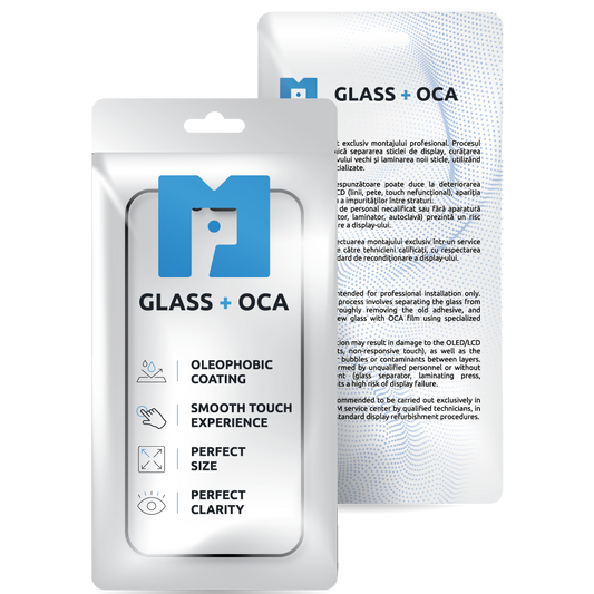 Screen Glass + OCA MP compatible with Apple iPhone 15 Pro Max, Black