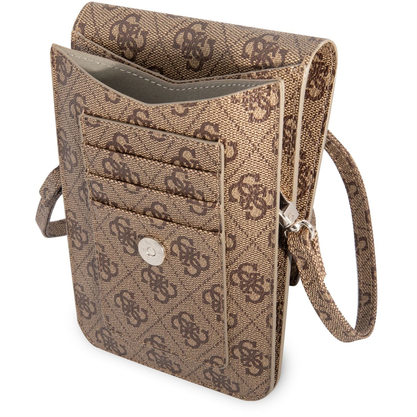 Univerzalna torbica za telefon, Guess, 4G Triangle Logo, rjava