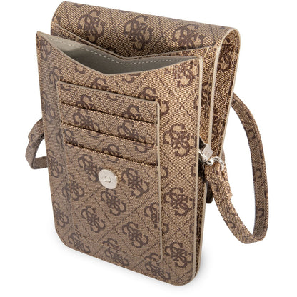 Univerzalna torbica za telefon, Guess, 4G Triangle Logo, rjava