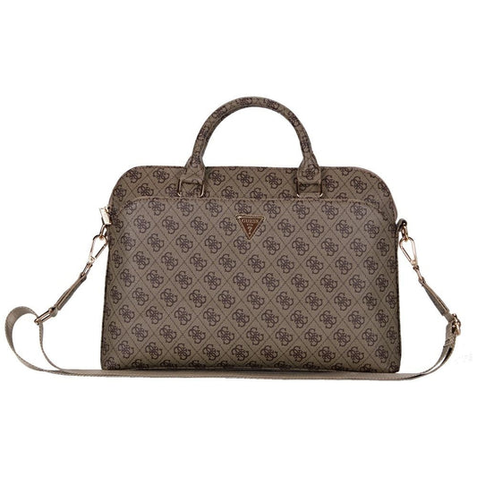 Torba Guess 4G Triangle Logo za prenosnik 15inch, rjava