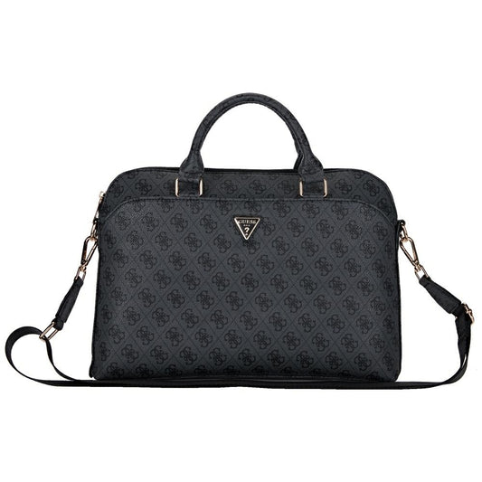 Torba Guess 4G Triangle Logo za prenosnik 15inch, črna