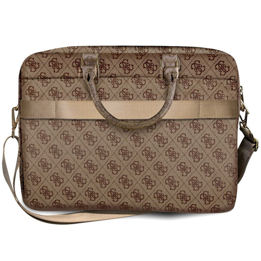Torba Guess 4G Metal Logo za prenosnike 15inch - 16inch, rjava