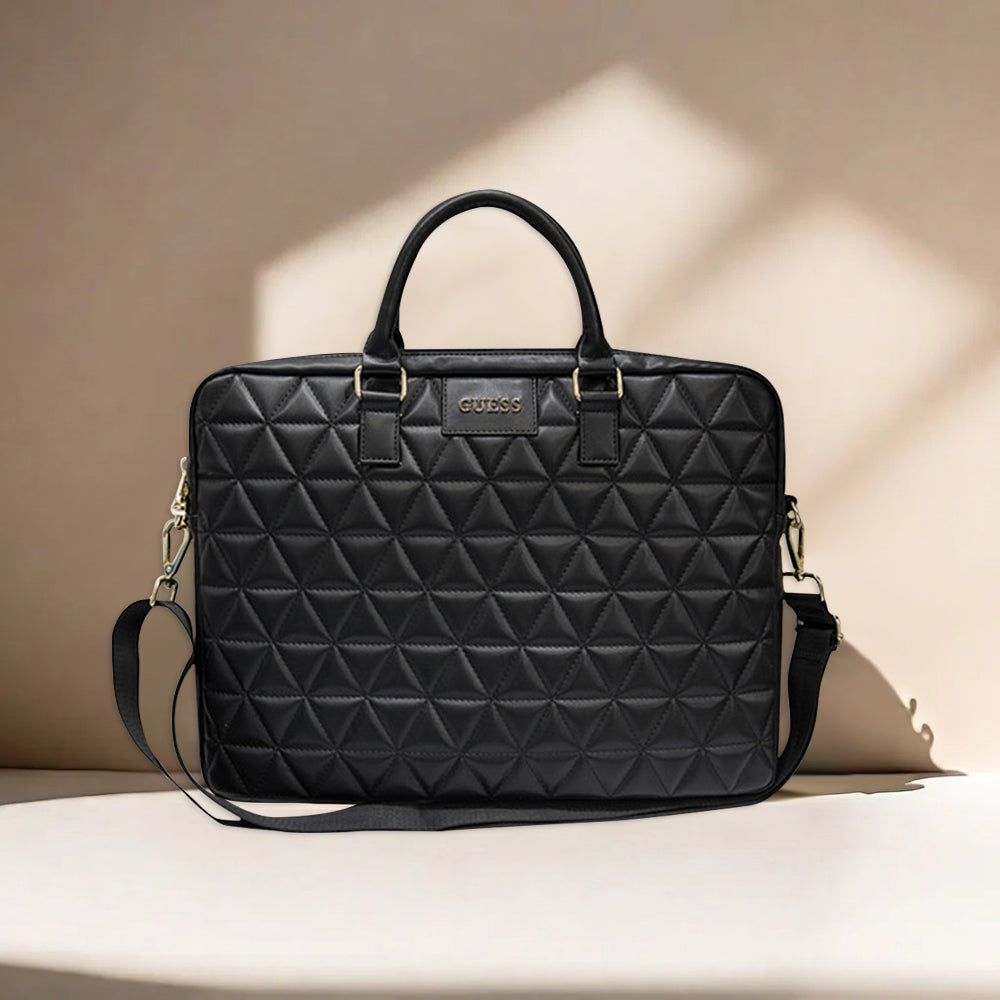 Torba Guess Quilted za prenosnik 15inch, črna