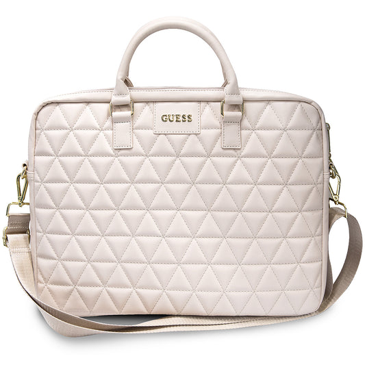 Torba Guess Quilted za prenosnik 15inch, roza
