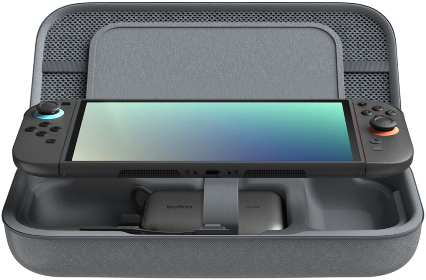 Zaščitna torbica Belkin Charging za konzolo Nintendo Switch 2 / Switch / Switch OLED, siva ENA001hqCH-V2