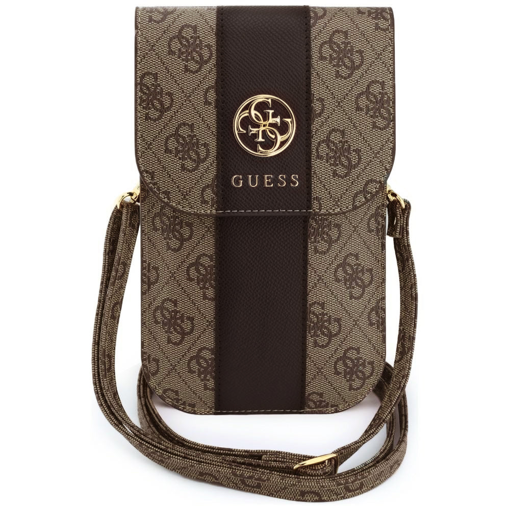 Univerzalna torbica za telefon, Guess, 4G Classic Logo Stripe, rjava