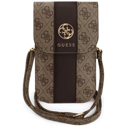 Univerzalna torbica za telefon, Guess, 4G Classic Logo Stripe, rjava