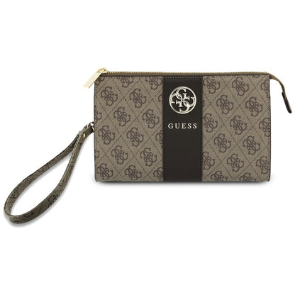 Univerzalna torbica za telefon, Guess, 4G Round Classic Logo Stripe, rjava