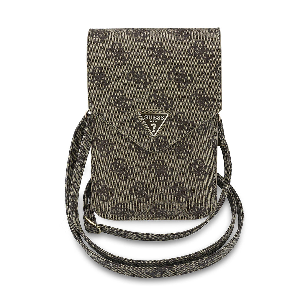 Univerzalna torbica za telefon, Guess, Fliptok Triangle 4G, rjava