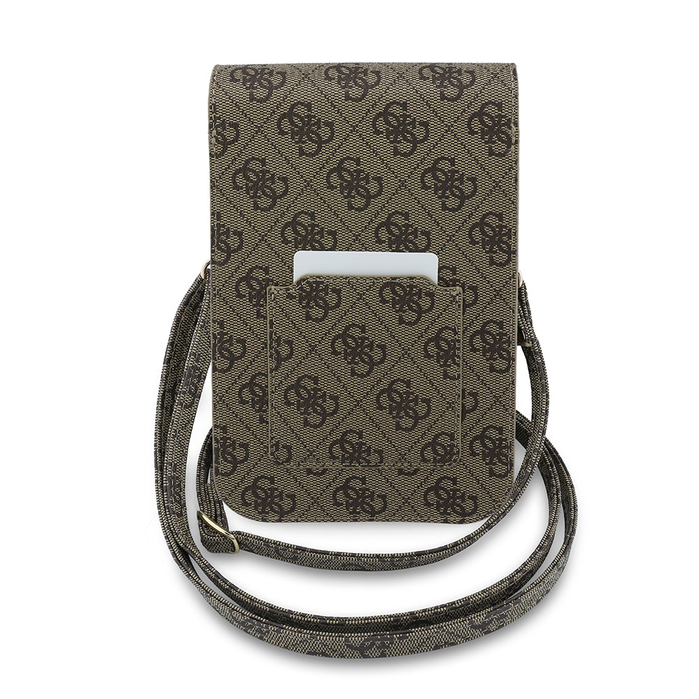 Univerzalna torbica za telefon, Guess, Fliptok Triangle 4G, rjava