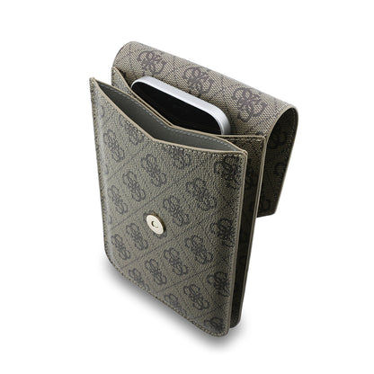 Univerzalna torbica za telefon, Guess, Fliptok Triangle 4G, rjava
