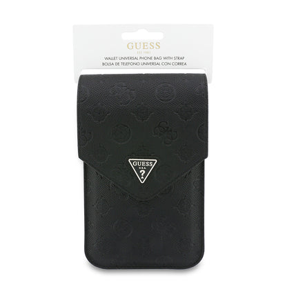 Univerzalna torbica za telefon, Guess, Grained Peony, črna