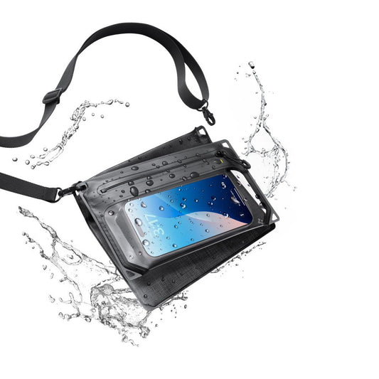 Nepremočljiva univerzalna torbica in ovitek Spigen Crossbag, črna AMP09746